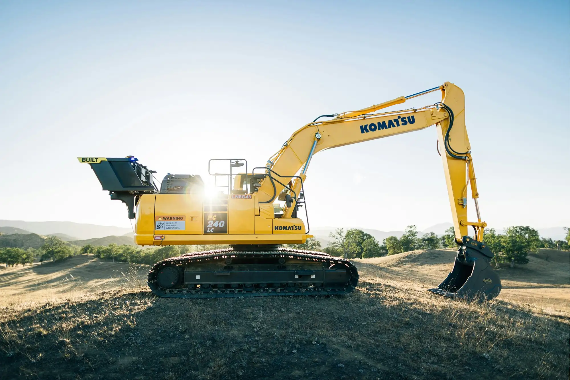 Excavator working on an earthmoving job in Australia