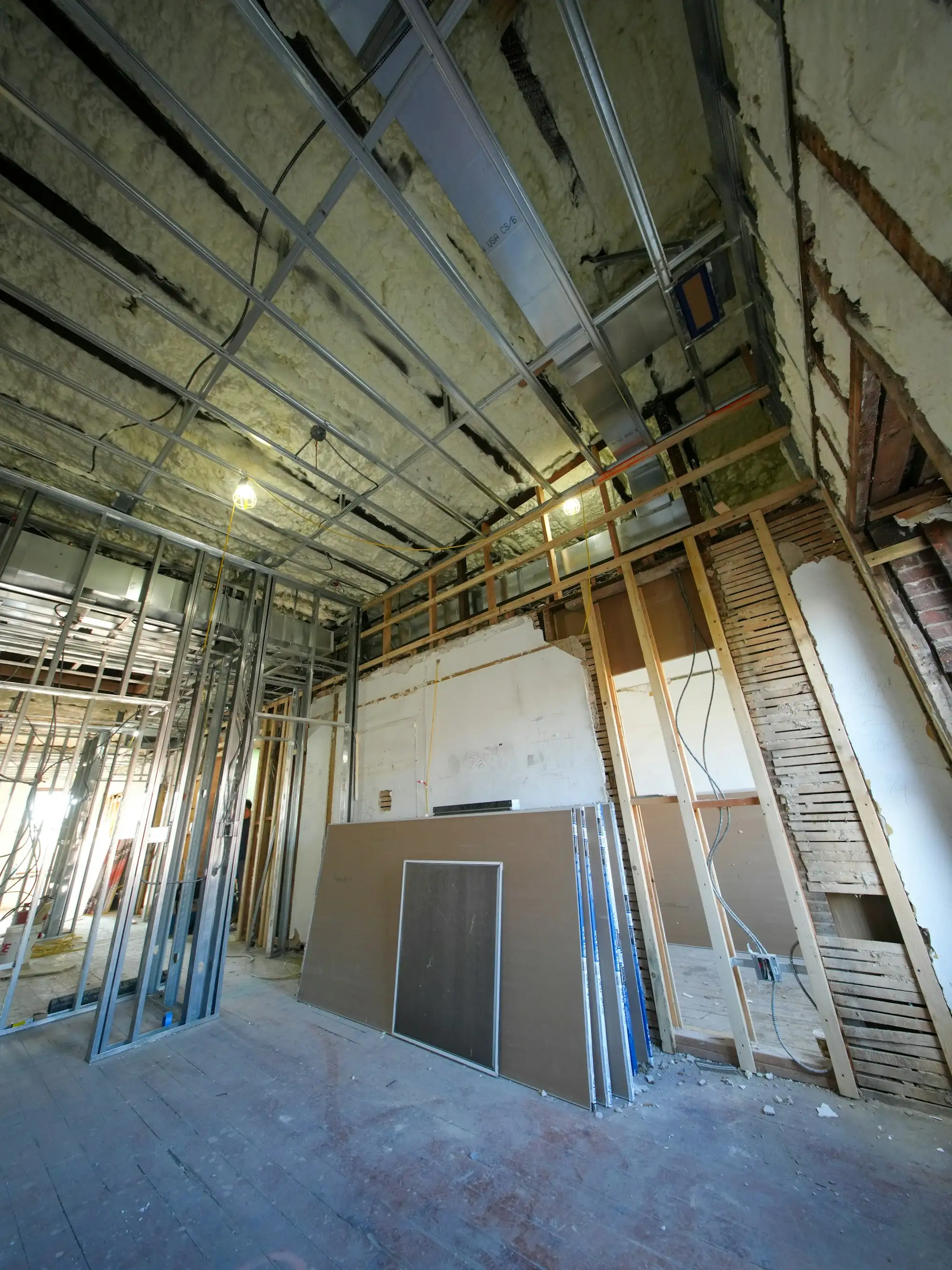 Interior framing ready for plasterboard on an Australian building site